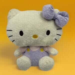 Hello Kitty  TY Plush 2011 Stuffed Animal Doll Toy Purple Bow Lilac Collectible